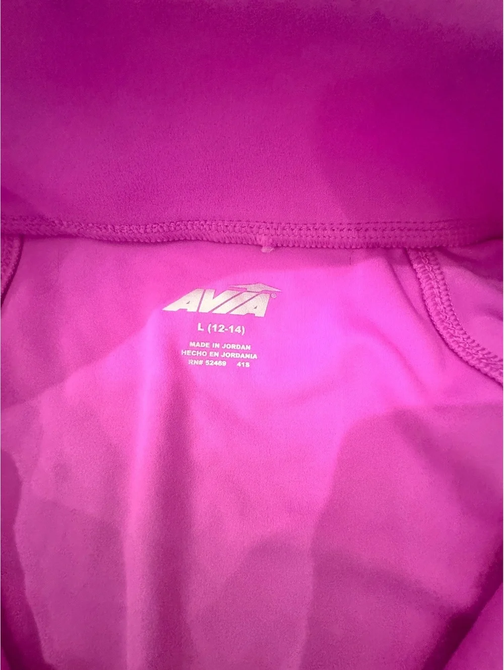 AVIA Women's Pink Full-Zip Athletic Jacket Size L (12-14) 497